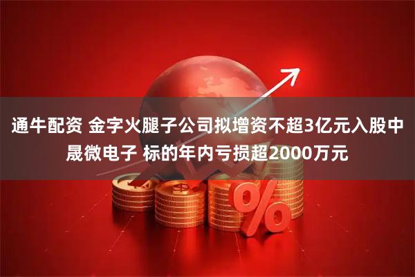 通牛配资 金字火腿子公司拟增资不超3亿元入股中晟微电子 标的年内亏损超2000万元